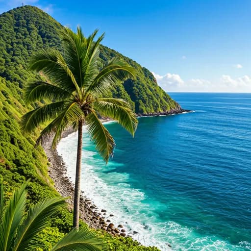 Aerial view of tropical Phuket coastline